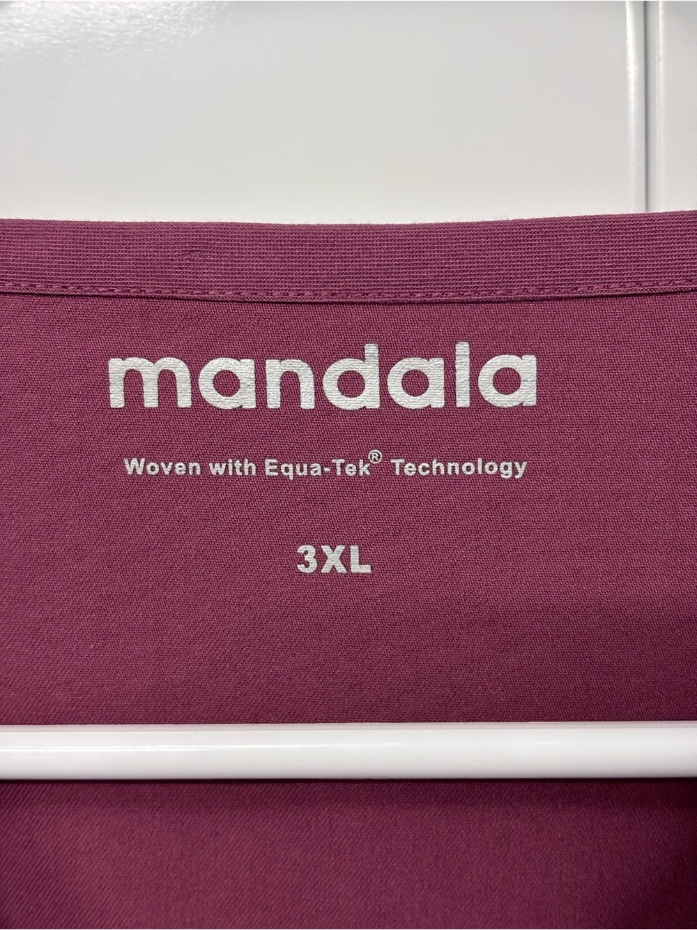Mandala Scrubs Set Women 3XL Plum Mauve V-Neck Top Jogger Pants Equa-Tek Plus - Picture 4 of 6